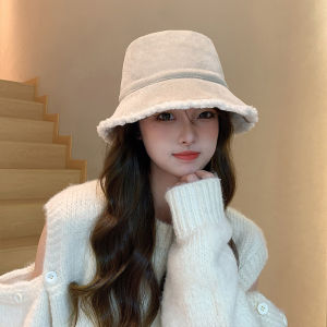 Double-Faced Sheepskin Beanie Hat Winter Warm Face-Slimming Cute