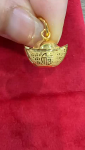 Poh Heng Jewellery 22K Fortune Ingot Pendant in Yellow Gold[Price By Weight]