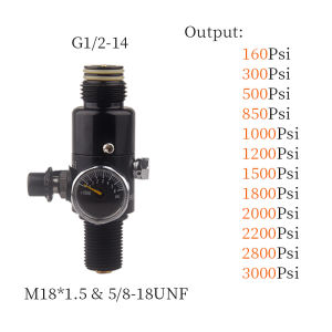 HPA Air Tank Pressure Relief Valve Double Seal Ring Paintball Regulator Output 160 To 3000PSI Regulating M18*1.5 Or 5/8-18UNF Air soft Accesories