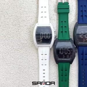 Sanda | SANDA New Fashion Man Electronic Watch LED Digital Display Sports Multifunctional Chronograph Luminous 5Bar Waterproof Men Watch