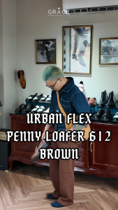 GIÀY TÂY XỎ DA THẬT TRẺ TRUNG ĐẾ CHUNKY - GRACE SAIGON URBAN FLEX PENNY LOAFER 612 BROWN