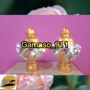 ENDCUP Mahkota dan Princess Tutup Ujung Batang Gorden 1pcs