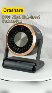 Orashare DF08 Desk Fan 100-Speed Touch 6000mAh Rechargeable with LED Display Wall Mount Desktop Fan