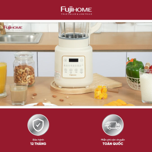Máy làm sữa hạt cối thuỷ tinh 1.75L FUJIHOME SM01B 15 chức năng xay nấu hầm sinh tố công suất 1800W điều khiển cảm ứng