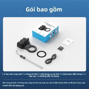 Tay Cầm Điện Thoại Từ Tính TELESIN Có Điều Khiển Từ Xa Giá Đỡ Bằng Nhôm Dành Cho iPhone Huawei Samsung - Gậy Tự Sướng Hỗ Trợ Chụp Ảnh