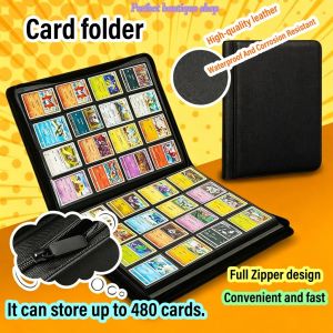 TOPLOADER Binder 4/9/12 Pocket Leather Material with Zipper for All Card Collectibles - 160/360/480 Cards Capacity - Secure Storage Solution for NBA Pokémon Yu-Gi-Oh! Cards