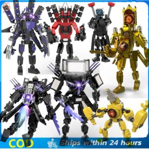 Moc Skibidi Toilet Titan King Monitor Model Building Blocks Mainan Edukasi Titan TV Man/Titan cameraman/Titan Speakerman