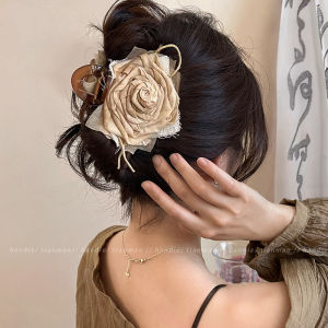 กิ๊บติดผมรูปฉลามขนาดใหญ่สองด้านสำหรับผู้หญิง สไตล์จีนใหม่ กิ๊บติดผมแบบแห้ง ทรงหางม้า สไตล์เรโทร ทรงเรโทร ทรงเจ้าหญิง