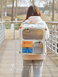 Cat Dog Carrier Portable Cat Backpack Pet Handbag Travel Breathable Trolley Carrier Bag Travel Bag