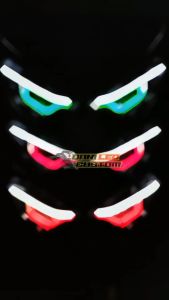 Paket Full Set Lampu Alis DRL Fleksibel Honda Supra 125 Old Siap Pasang Bonus Demon Eyes Berkualitas Premium Tidak Berbintik Lampu Alis Supra 125