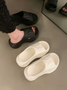 Parisian Style Thick Heel Sandals Womens Summer Outdoor Beach Casual Slip-On EVA Comfortable Footbed mid Heel Trendy Design