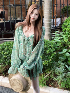 CHANGTONG | Retro Unique Petite Floral Dress Slimming