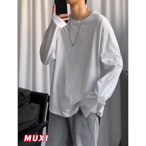 Áo Thun Dài Tay Màu Trắng Cleanfit Dành Cho Nam Áo Thun Dài Tay Thường Ngày Mùa Thu Áo Thun Cotton Thoáng Khí Thoải Mái