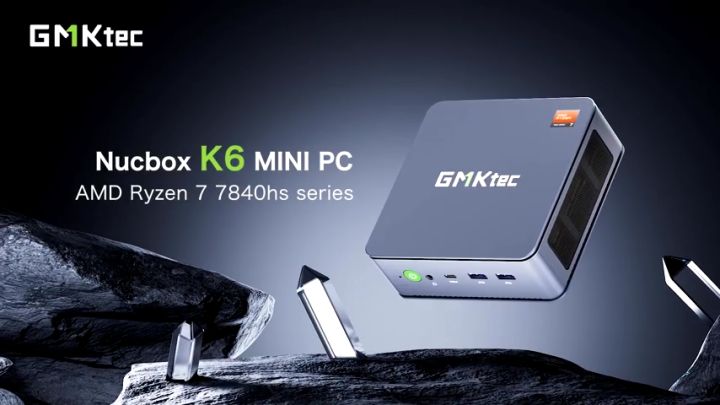 GMK K6 AMD Ryzen7 7840HS  WIFI6 BT5.2 Wins 11 Pro DDR5 WIFI6 BT5.2  Desk Office Gaming MINI PC