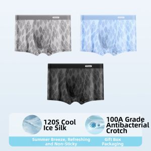 MiiOW | Antibacterial 100% Cotton Ice Silk Mens Briefs