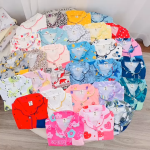JanElla’s Button Down SLEEPWEAR TERNO (6 months to 6 Years Old) SHORTS SET for KIDS GIRLS 100% Cotton Made in Vietnam