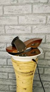 sandal wanita Flat Gesper coklat Best Seller