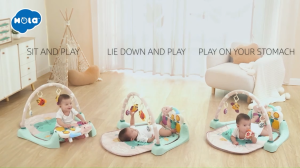 Hoshi Baby x Hola 4-in-1 Musical Activity Play Gym Mat with Piano Playmat Newborn Infant 0Mos+