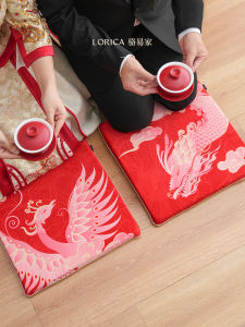 LORiCA Long Phuong Chất Liệu Cotton Dày Màu Đỏ Cho Lễ Cưới Lót Ghế Ngồi Lễ Trà Lễ Cưới Cặp Đôi