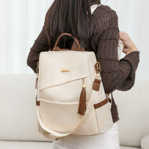 Ladies Large Capacity Oxford Cloth Backpack Casual Travel Fashionable Dual-Shoulder Bag Sun Yingsheng Brand Polyester Material