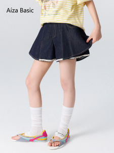 Aiza basic | Lace and Denim Short Pants