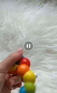 TC Mainan Ulat Kayu/mainan montensori bayi T033