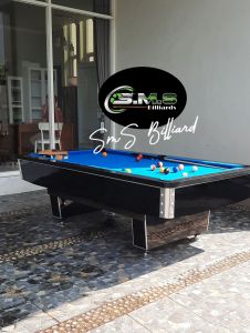 Billiard Biliar Bilyar Pooltable 8ft 8feet Alas Meja Batu Marmer Tebal Bonus Komplit