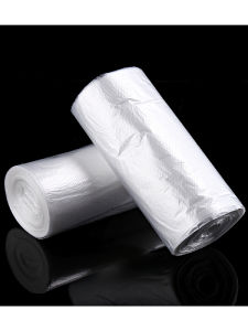 ถุงขยะแบบใช้แล้วทิ้งหนาสีขาว ขนาด 45x55 ถุงขยะใสสำหรับโรงแรมและหอพัก อุปกรณ์ทำความสะอาดในห้องพัก