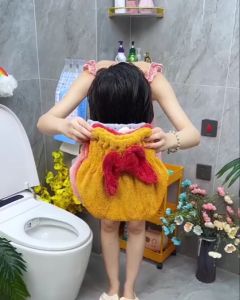 Coral Velvet Hair Towel Fast Drying Hair Towel Super Absorbent Quick Dry Towel for Women Bow Thickened Bath Cap Girls Hair Shower Hat Wrapped Towels