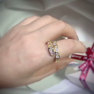 Raiss 18K vàng đá Cubic Zirconia không gỉ kim cương AAA + Zircon rắn nhẫn nữ