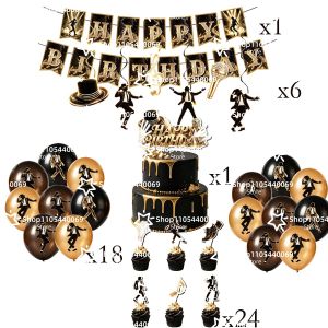 Beast Kingdom | Michael Jackson Birthday Party Supplies Set Tableware Plates Cups Napkins Tablecloth Baby Shower Party Favor Gifts Decorations