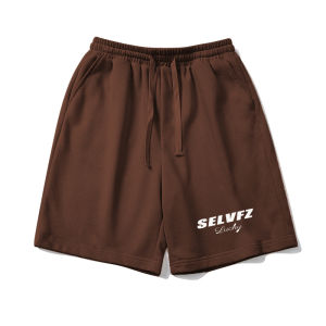 กางเกงขาสั้นทรงหลวมสไตล์อเมริกันสำหรับผู้ชาย ทรงลำลอง ฤดูร้อน บาสเก็ตบอล กางเกงขายาวห้าแฉกพร้อมเชือกผูก