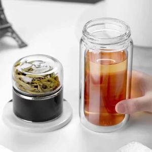 Tea Separation Tea Cup Double-layer Glass Cup Portable and Creative Filtering Anti Scalding Water Cup