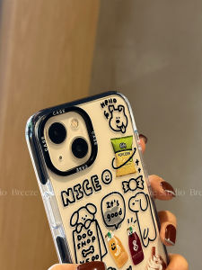 Cute Graffiti Dog Food Lover Phone Case for 13 12 11 XS XR 14 pro 16 Sweet Cool Style Womens Mobile Phone Protective Shell