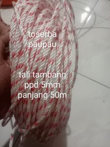 tali tambang murah / tali tambang ppd 5mm / tali tambang murah 50m / tali tambang kuat / tali ikat barang / tali jemuran / tali kuat tahan lama / tali terpal