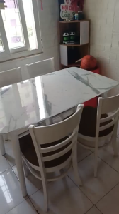 BỘ BÀN ĂN 4 GHẾ GỔ CAO SU.
