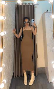 YUZY LONGDRESS RIB BODY SUIT | LONGDRESS BODYCONE MAXI WANITA KOREA TREND KEKINIAN