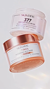 SKINTIFIC - 4PCS Day & Night Renew Paket Skincare Set | Oily Retinol Skin Renewal Serum 20ml + Retinol Skin Renewal Moisturizer 30g