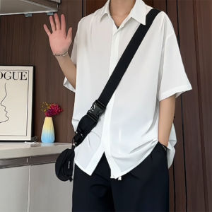 High Quality Quick-Drying Summer Ice Silk Short Sleeve Shirt and Trousers