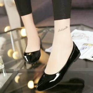 AURORA - SHAKIRA Flats Sepatu Wanita Uung Lancip Glossy Sepatu Flat Fashion Kekinian
