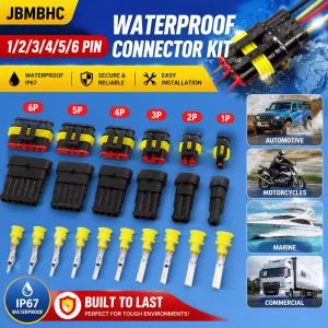 JBMBHC IP67 Waterproof Connector 2 Way Automotive Wire Plug Sealed Electrical Connection Terminals Nylon Material Dustproof Moisture Proof For Scooter Quad Bike RV Jet Ski Repair Tool