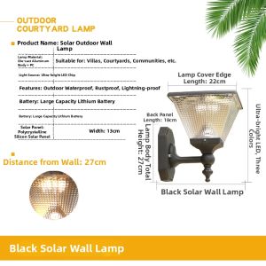 VINCAN | Solar Waterproof Outdoor Wall Light