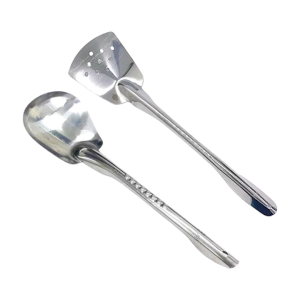 BIN LU Food-Grade Stainless Steel Cooking Tools - Sandok at Sianse Tyanse Sandok & Sianse Set with Spatula for Baking Utensils - Sandok Set Kitchen Non Stick - Sandok Stainless Makapal - Syanse Stainless
