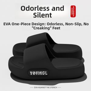 MONLEYTA | Womens Summer Thick Bottom Slip-On Slippers Indoor Outdoor Wear-Resistant Odor-Resistant Flip Flops Comfortable Home Slippers