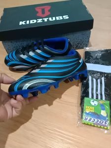 KIDZTUBS Sepatu Bola Anak Paket Komplit Sepatu Bola Tas Skin Deker Kaos Kaki Usia 6-10 Tahun Size 28 29 30 31 32 33 34 35 36 37 KDZ1708011425