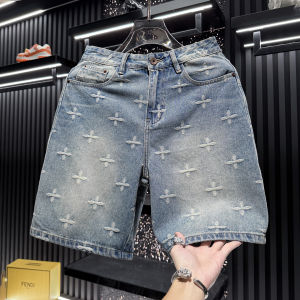 FGD | Water Washed Jacquard Loose Five Quarter Shorts