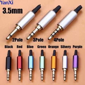 1pcs 3.5mm Mono Stereo Headphone Plug DIY 2 3 4 Pole Male Audio Adapter 3.5 Speaker Earphone Jack AUX Solder Wire Connector