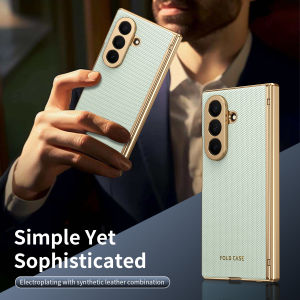 Simple Solid Color Good Hand Feel Faux Leather Case for Galaxy Z Fold 8 Ultra 7/6/5/4 With Screen Glass Film Hinge Protector