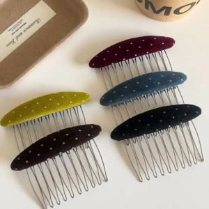 Lược Chải Tóc Chống Trượt Có Răng Cưa Dành Cho Tóc Nổ Chất Liệu Lông Mịn Kẹp Tóc Hình Cầu Kẹp Tóc Hình Đĩa Phụ Kiện Chăm Sóc Tóc Nữ