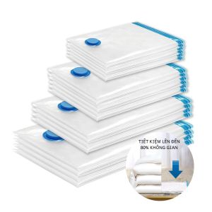 Bộ 5 Túi Hút Chân Không Tiết Kiệm Không Gian Dành Cho Chăn Mền Chống Rách Nén Gọn Dùng Để Đóng Gói Đồ Du Lịch